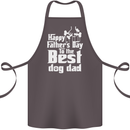 Fathers Day Best Dog Dad Funny Cotton Apron 100% Organic Dark Grey