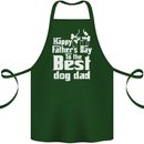 Fathers Day Best Dog Dad Funny Cotton Apron 100% Organic Forest Green