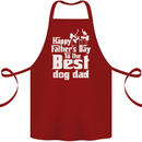 Fathers Day Best Dog Dad Funny Cotton Apron 100% Organic Maroon
