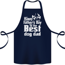 Fathers Day Best Dog Dad Funny Cotton Apron 100% Organic Navy Blue