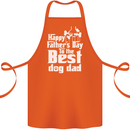 Fathers Day Best Dog Dad Funny Cotton Apron 100% Organic Orange