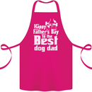 Fathers Day Best Dog Dad Funny Cotton Apron 100% Organic Pink