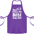 Fathers Day Best Dog Dad Funny Cotton Apron 100% Organic Purple