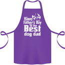 Fathers Day Best Dog Dad Funny Cotton Apron 100% Organic Purple
