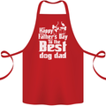 Fathers Day Best Dog Dad Funny Cotton Apron 100% Organic Red