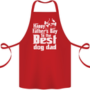 Fathers Day Best Dog Dad Funny Cotton Apron 100% Organic Red