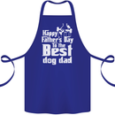 Fathers Day Best Dog Dad Funny Cotton Apron 100% Organic Royal Blue