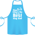 Fathers Day Best Dog Dad Funny Cotton Apron 100% Organic Turquoise