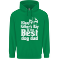 Fathers Day Best Dog Dad Funny Mens 80% Cotton Hoodie Irish Green