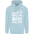 Fathers Day Best Dog Dad Funny Mens 80% Cotton Hoodie Light Blue
