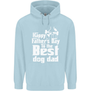 Fathers Day Best Dog Dad Funny Mens 80% Cotton Hoodie Light Blue