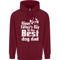 Fathers Day Best Dog Dad Funny Mens 80% Cotton Hoodie Maroon