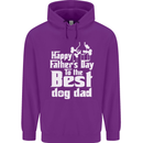Fathers Day Best Dog Dad Funny Mens 80% Cotton Hoodie Purple