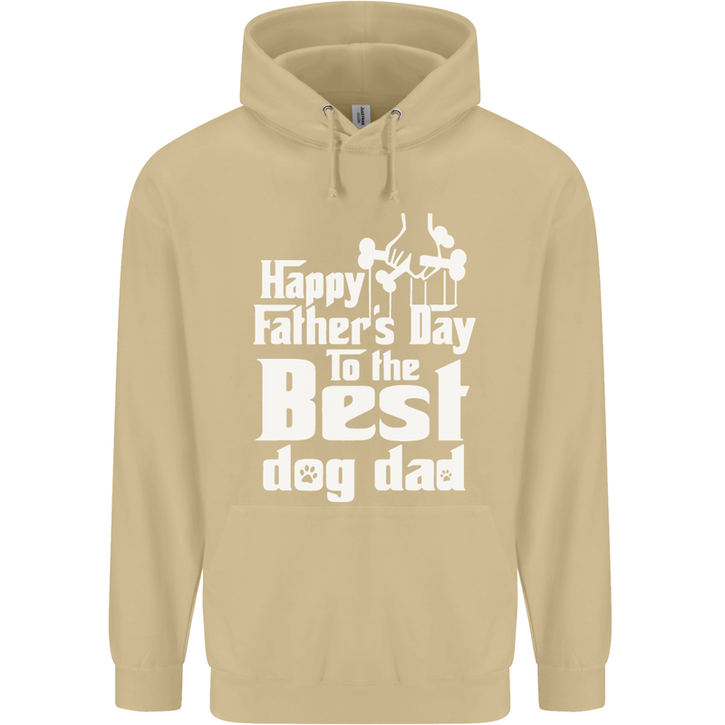 Fathers Day Best Dog Dad Funny Mens 80% Cotton Hoodie Sand
