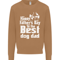Fathers Day Best Dog Dad Funny Mens Sweatshirt Jumper Caramel Latte