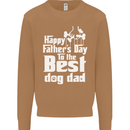 Fathers Day Best Dog Dad Funny Mens Sweatshirt Jumper Caramel Latte