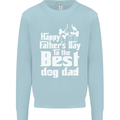 Fathers Day Best Dog Dad Funny Mens Sweatshirt Jumper Light Blue