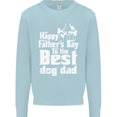 Fathers Day Best Dog Dad Funny Mens Sweatshirt Jumper Light Blue