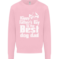 Fathers Day Best Dog Dad Funny Mens Sweatshirt Jumper Light Pink