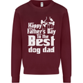 Fathers Day Best Dog Dad Funny Mens Sweatshirt Jumper Maroon