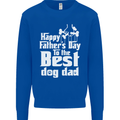 Fathers Day Best Dog Dad Funny Mens Sweatshirt Jumper Royal Blue