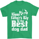 Fathers Day Best Dog Dad Funny Mens T-Shirt Cotton Gildan Irish Green