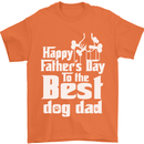 Fathers Day Best Dog Dad Funny Mens T-Shirt Cotton Gildan Orange