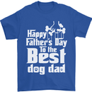 Fathers Day Best Dog Dad Funny Mens T-Shirt Cotton Gildan Royal Blue