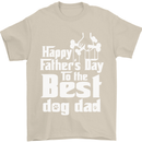 Fathers Day Best Dog Dad Funny Mens T-Shirt Cotton Gildan Sand