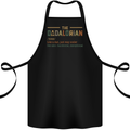 Fathers Day Dadalorian Funny Dad Daddy Cotton Apron 100% Organic Black
