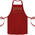 Fathers Day Dadalorian Funny Dad Daddy Cotton Apron 100% Organic Maroon