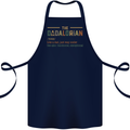Fathers Day Dadalorian Funny Dad Daddy Cotton Apron 100% Organic Navy Blue