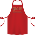 Fathers Day Dadalorian Funny Dad Daddy Cotton Apron 100% Organic Red
