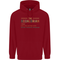 Fathers Day Dadalorian Funny Dad Daddy Mens 80% Cotton Hoodie Red