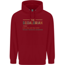 Fathers Day Dadalorian Funny Dad Daddy Mens 80% Cotton Hoodie Red