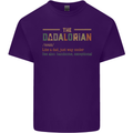 Fathers Day Dadalorian Funny Dad Daddy Mens Cotton T-Shirt Tee Top Purple