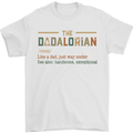 Fathers Day Dadalorian Funny Dad Daddy Mens T-Shirt Cotton Gildan White