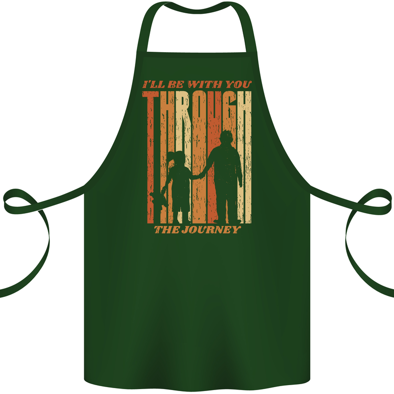 Fathers Day Daddy & Daughter Dad Papa Cotton Apron 100% Organic Forest Green