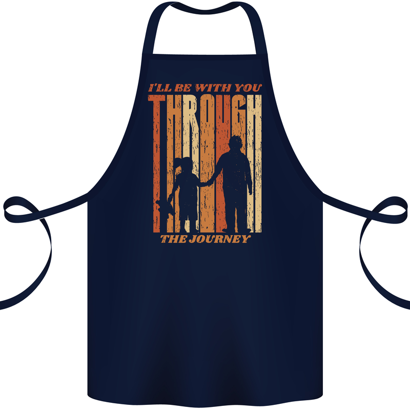 Fathers Day Daddy & Daughter Dad Papa Cotton Apron 100% Organic Navy Blue