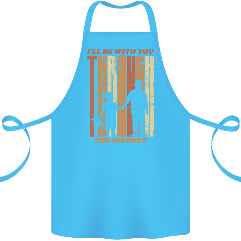 Fathers Day Daddy & Daughter Dad Papa Cotton Apron 100% Organic Turquoise