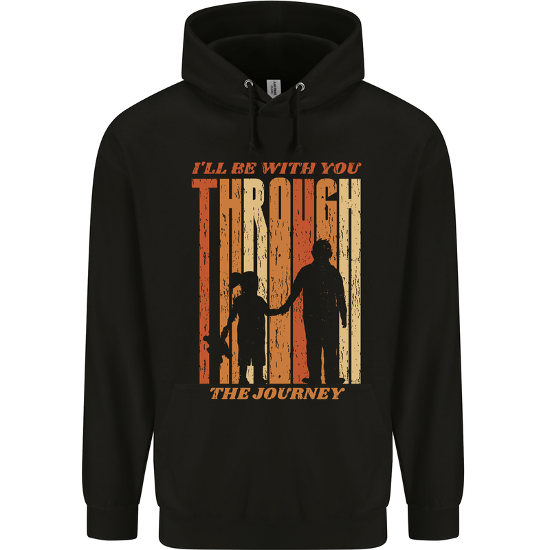 Fathers Day Daddy & Daughter Dad Papa Mens 80% Cotton Hoodie Black