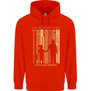 Fathers Day Daddy & Daughter Dad Papa Mens 80% Cotton Hoodie Bright Red