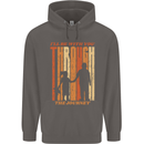 Fathers Day Daddy & Daughter Dad Papa Mens 80% Cotton Hoodie Charcoal