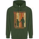 Fathers Day Daddy & Daughter Dad Papa Mens 80% Cotton Hoodie Forest Green