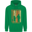 Fathers Day Daddy & Daughter Dad Papa Mens 80% Cotton Hoodie Irish Green