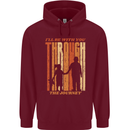Fathers Day Daddy & Daughter Dad Papa Mens 80% Cotton Hoodie Maroon