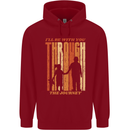 Fathers Day Daddy & Daughter Dad Papa Mens 80% Cotton Hoodie Red