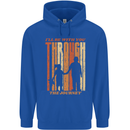 Fathers Day Daddy & Daughter Dad Papa Mens 80% Cotton Hoodie Royal Blue