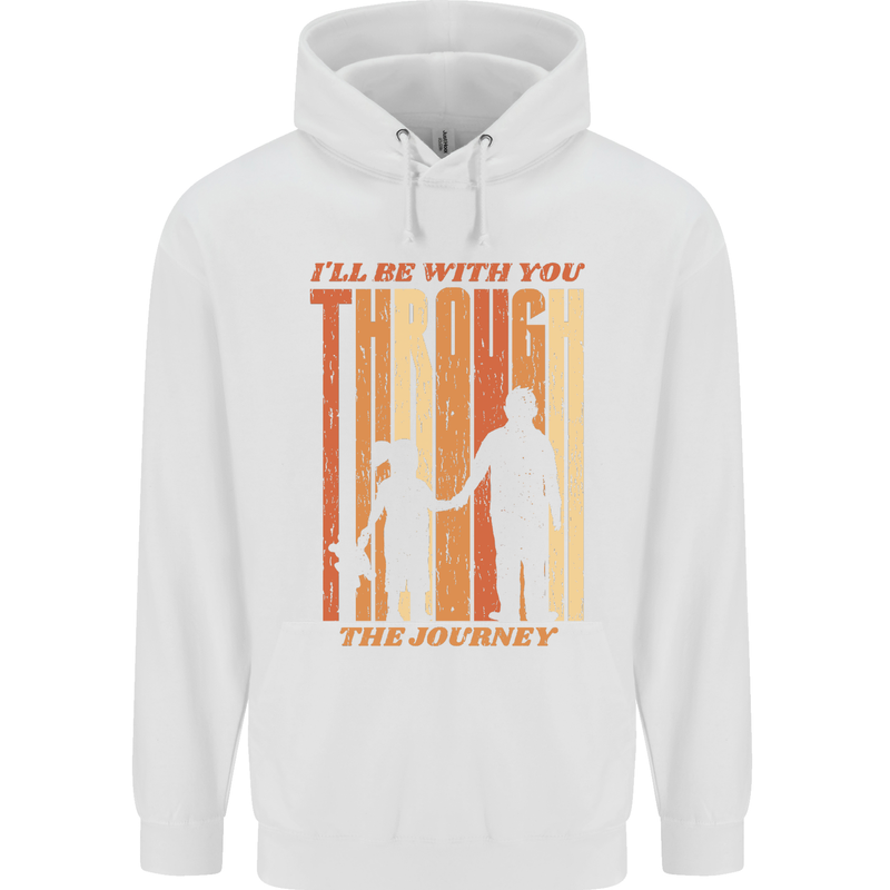 Fathers Day Daddy & Daughter Dad Papa Mens 80% Cotton Hoodie White