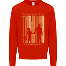 Fathers Day Daddy & Daughter Dad Papa Mens Sweatshirt Jumper Bright Red
